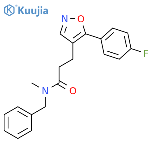 4-ISOXAZOLEPROPANAMIDE, 5-(4-FLUOROPHENYL)-N-METHYL-N-(PHENYLMETHYL)- structure
