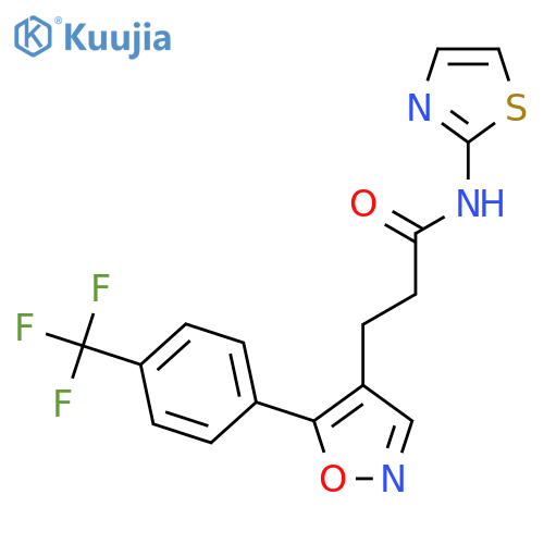 4-Isoxazolepropanamide, N-2-thiazolyl-5-[4-(trifluoromethyl)phenyl]- structure
