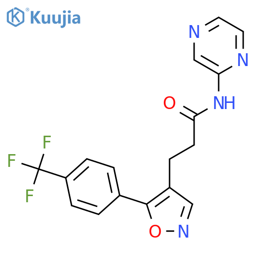 4-ISOXAZOLEPROPANAMIDE, N-PYRAZINYL-5-[4-(TRIFLUOROMETHYL)PHENYL]- structure