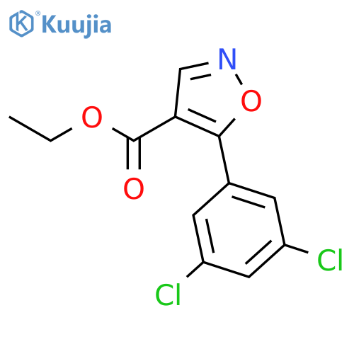 4-Isoxazolecarboxylic acid, 5-(3,5-dichlorophenyl)-, ethyl ester structure