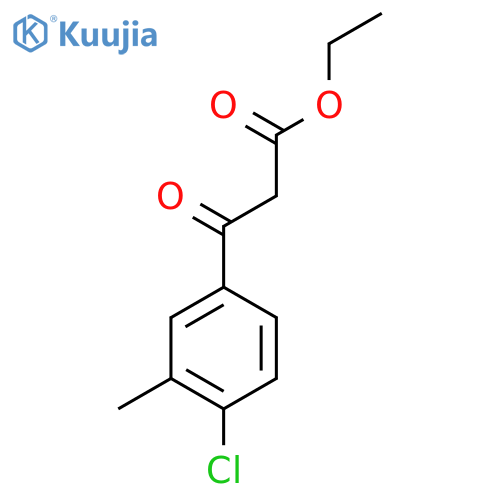 Ethyl 3-(4-chloro-3-methylphenyl)-3-oxopropanoate structure