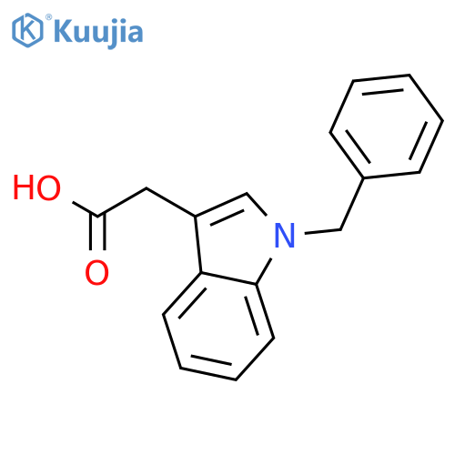 2-(1-benzyl-1H-indol-3-yl)acetic acid structure