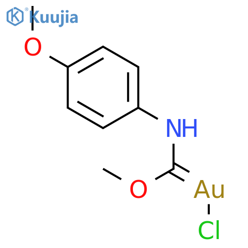 Gold, chloro[methoxy[(4-methoxyphenyl)amino]methylene]- structure