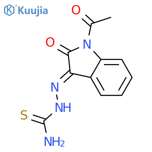 1H-Indole-2,3-dione, 1-acetyl-, 3-[(aminothioxomethyl)hydrazone] structure