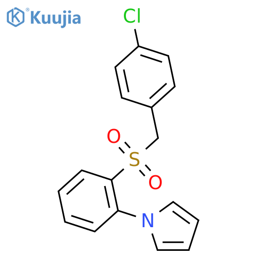 1H-Pyrrole,1-[2-[[(4-chlorophenyl)methyl]sulfonyl]phenyl]- structure
