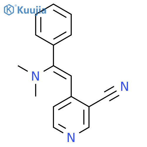 3-PYRIDINECARBONITRILE, 4-[2-(DIMETHYLAMINO)-2-PHENYLETHENYL]- structure
