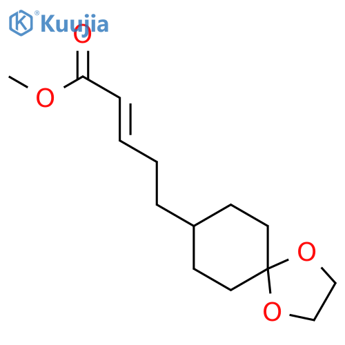 2-Pentenoic acid, 5-(1,4-dioxaspiro[4.5]dec-8-yl)-, methyl ester, (2E)- structure