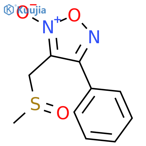 1,2,5-Oxadiazole, 3-[(methylsulfinyl)methyl]-4-phenyl-, 2-oxide structure