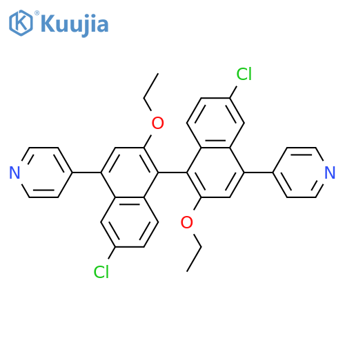 Pyridine, 4,4′-[(1S)-6,6′-dichloro-2,2′-diethoxy[1,1′-binaphthalene]-4,4′-diyl]bis- (9CI) structure