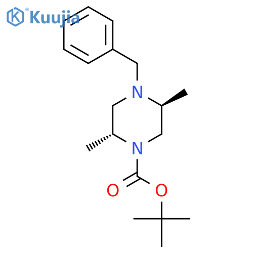 (2r,5s)-4-Benzyl-2,5-Dimethyl-Piperazine-1-Carboxylic Acid Tert-Butyl Ester structure