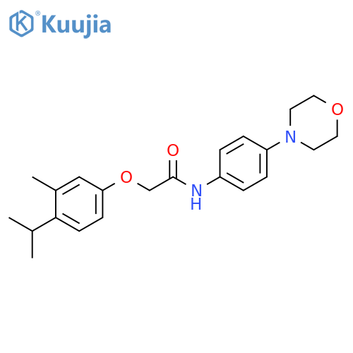 2-3-methyl-4-(propan-2-yl)phenoxy-N-4-(morpholin-4-yl)phenylacetamide structure