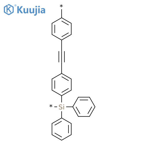 Poly[(diphenylsilylene)-1,4-phenylene-1,2-ethynediyl-1,4-phenylene] structure