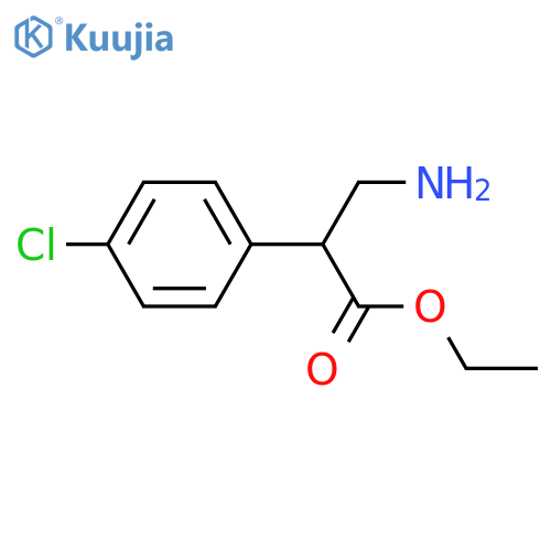 Ethyl 3-amino-2-(4-chlorophenyl)propanoate structure