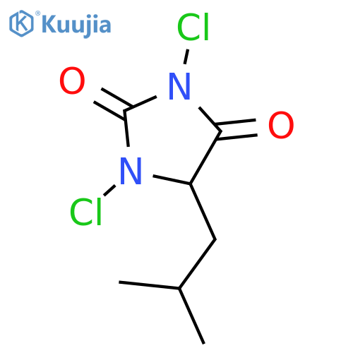 2,4-IMIDAZOLIDINEDIONE, 1,3-DICHLORO-5-(2-METHYLPROPYL)- structure