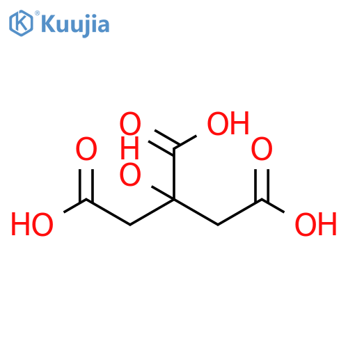 1,2,3-Propanetricarboxylic acid, 2-hydroxy- structure