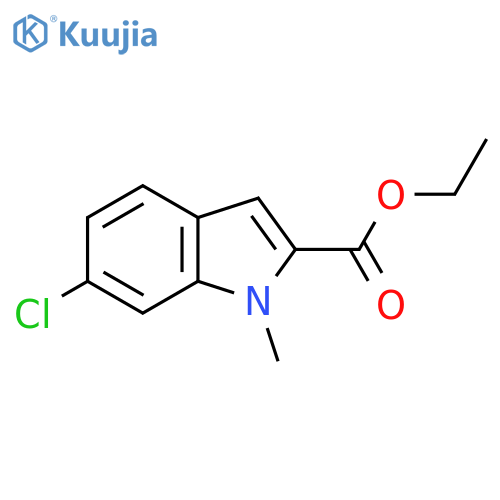Ethyl 6-chloro-1-methyl-1H-indole-2-carboxylate structure
