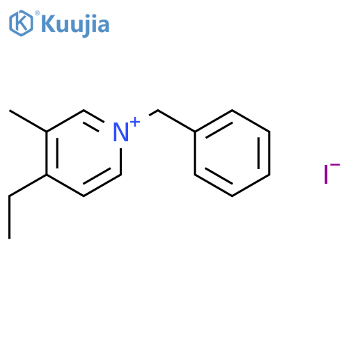Pyridinium,4-ethyl-3-methyl-1-(phenylmethyl)-, iodide (1:1) structure