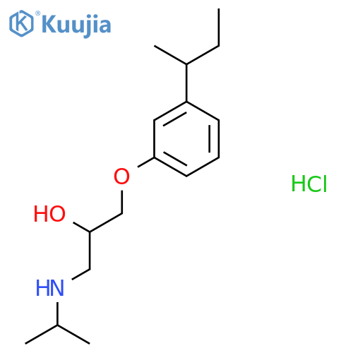 1-Butylphenoxy-2-hydroxy-3-isopropylaminopropane hydrochloride structure