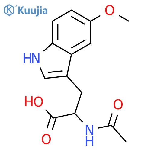 2-acetamido-3-(5-methoxy-1H-indol-3-yl)propanoic acid structure