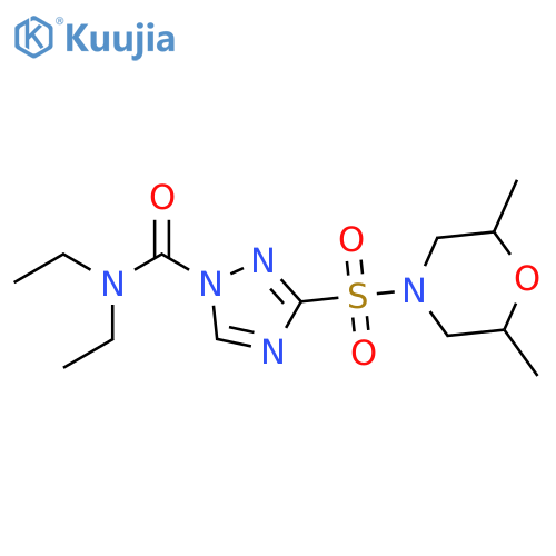 1H-1,2,4-Triazole-1-carboxamide, 3-[(2,6-dimethyl-4-morpholinyl)sulfonyl]-N,N-diethyl- structure