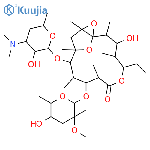11-[4-(Dimethylamino)-3-hydroxy-6-methyloxan-2-yl]oxy-5-ethyl-3-hydroxy-9-(5-hydroxy-3-methoxy-3,6-dimethyloxan-2-yl)oxy-2,4,8,10,12,14-hexamethyl-6,15,16-trioxatricyclo[10.3.1.01,14]hexadecan-7-one structure
