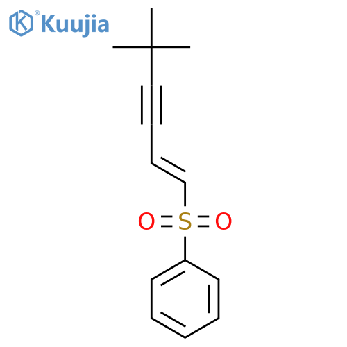 BENZENE, [(5,5-DIMETHYL-1-HEXEN-3-YNYL)SULFONYL]- structure
