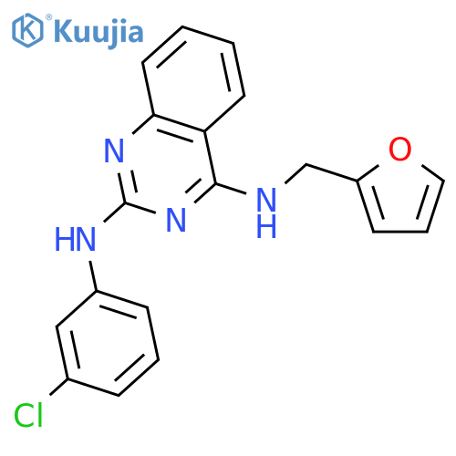 2,4-Quinazolinediamine, N2-(3-chlorophenyl)-N4-(2-furanylmethyl)- structure