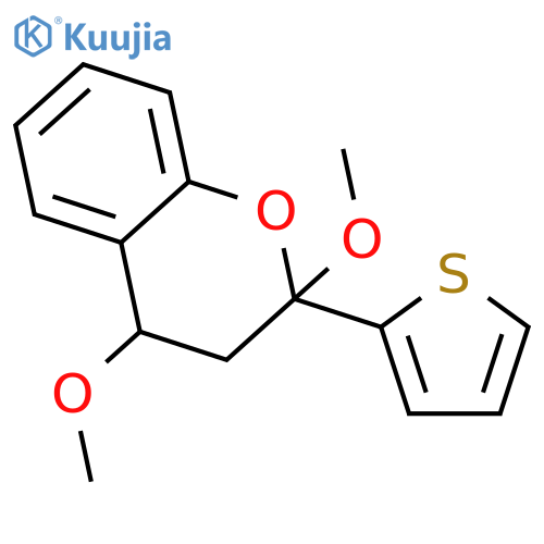 2H-1-Benzopyran, 3,4-dihydro-2,4-dimethoxy-2-(2-thienyl)- structure