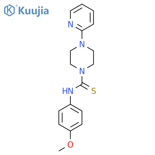 N-(4-methoxyphenyl)-4-(pyridin-2-yl)piperazine-1-carbothioamide structure