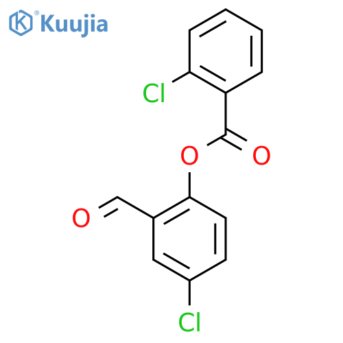 4-Chloro-2-formylphenyl 2-chlorobenzoate structure