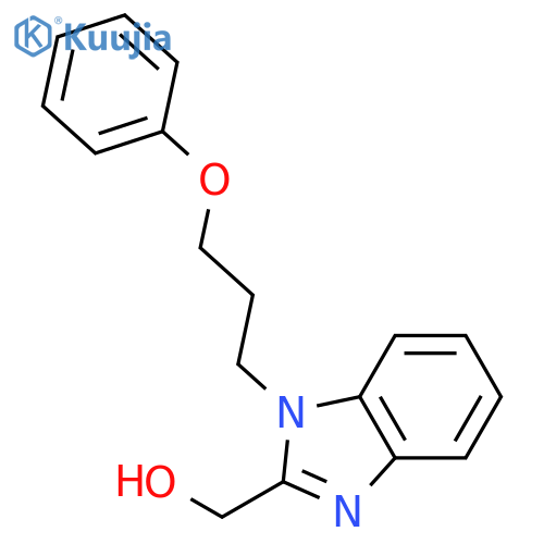 1-(3-phenoxypropyl)-1H-1,3-benzodiazol-2-ylmethanol structure