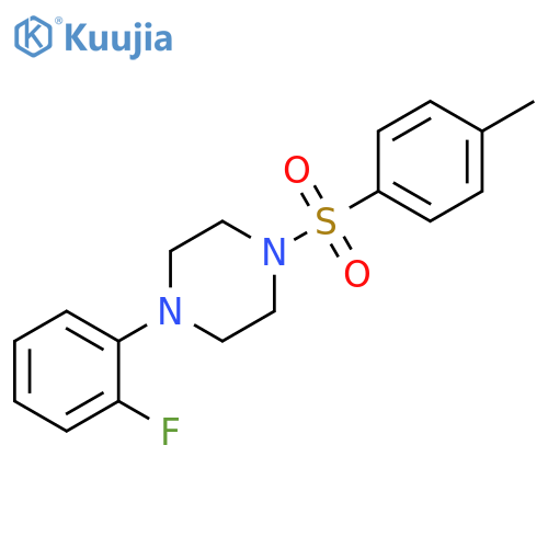 1-(2-fluorophenyl)-4-(4-methylbenzenesulfonyl)piperazine structure