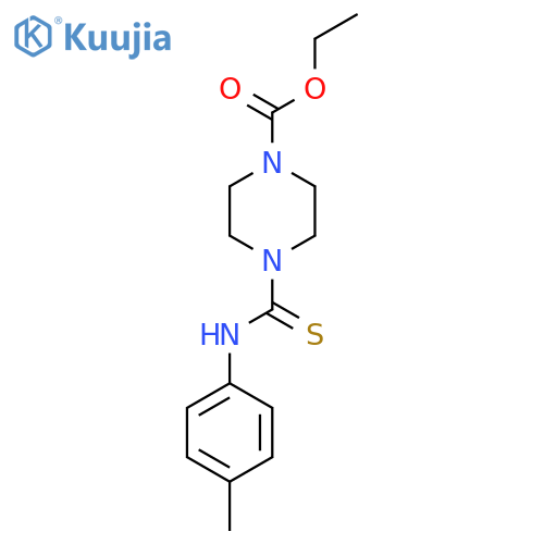 Ethyl 4-(((4-methylphenyl)amino)thioxomethyl)piperazinecarboxylate structure
