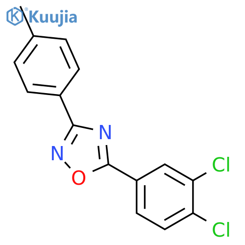 5-(3,4-dichlorophenyl)-3-(4-methylphenyl)-1,2,4-oxadiazole structure