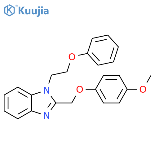 2-(4-methoxyphenoxy)methyl-1-(2-phenoxyethyl)-1H-1,3-benzodiazole structure