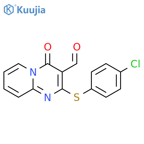 2-[(4-chlorophenyl)sulfanyl]-4-oxo-4H-pyrido[1,2-a]pyrimidine-3-carbaldehyde structure
