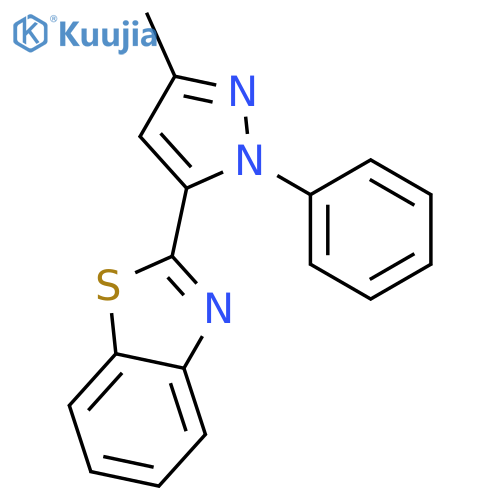 Benzothiazole, 2-(3-methyl-1-phenyl-1H-pyrazol-5-yl)- structure