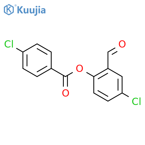 4-chloro-2-formylphenyl 4-chlorobenzoate structure