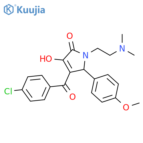 4-(4-chlorobenzoyl)-1-2-(dimethylamino)ethyl-3-hydroxy-5-(4-methoxyphenyl)-2,5-dihydro-1H-pyrrol-2-one structure