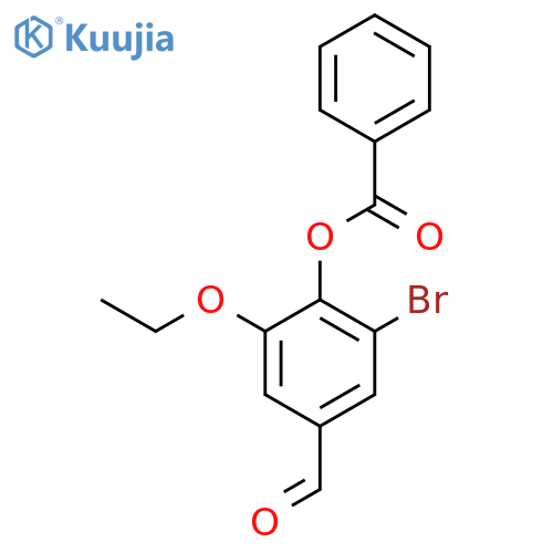 2-Bromo-6-ethoxy-4-formylphenyl benzoate structure