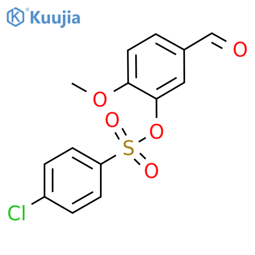 5-formyl-2-methoxyphenyl 4-chlorobenzenesulfonate structure