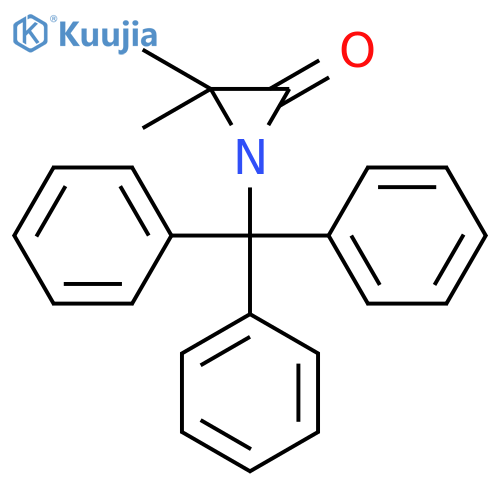 Aziridinone, 3,3-dimethyl-1-(triphenylmethyl)- structure