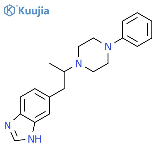 1H-BENZIMIDAZOLE, 5-[2-(4-PHENYL-1-PIPERAZINYL)PROPYL]- structure