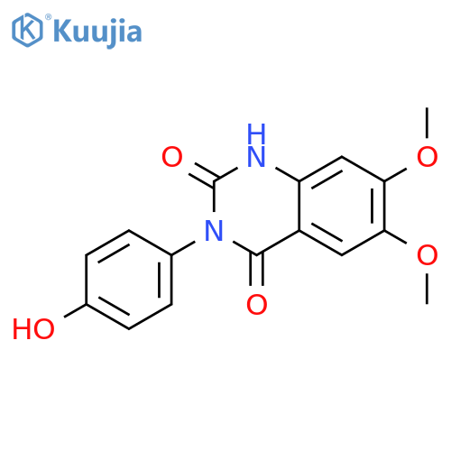 2,4(1H,3H)-QUINAZOLINEDIONE, 3-(4-HYDROXYPHENYL)-6,7-DIMETHOXY- structure