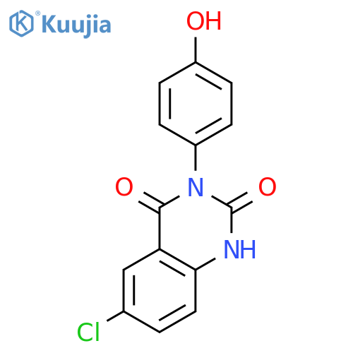 2,4(1H,3H)-Quinazolinedione, 6-chloro-3-(4-hydroxyphenyl)- structure