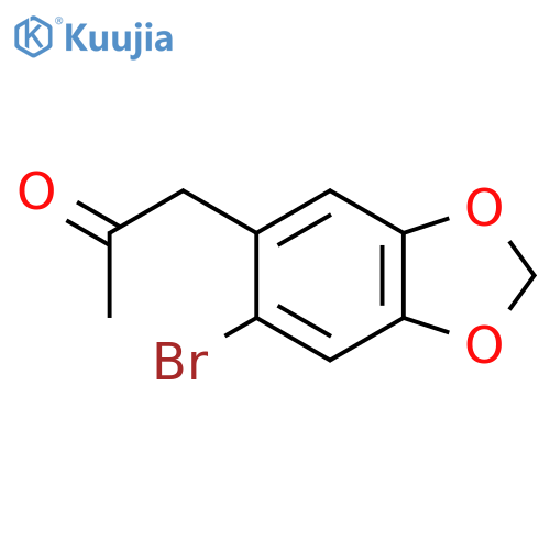 1-(6-bromo-1,3-dioxaindan-5-yl)propan-2-one structure