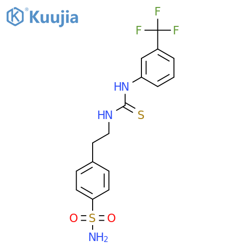 3-2-(4-sulfamoylphenyl)ethyl-1-3-(trifluoromethyl)phenylthiourea structure