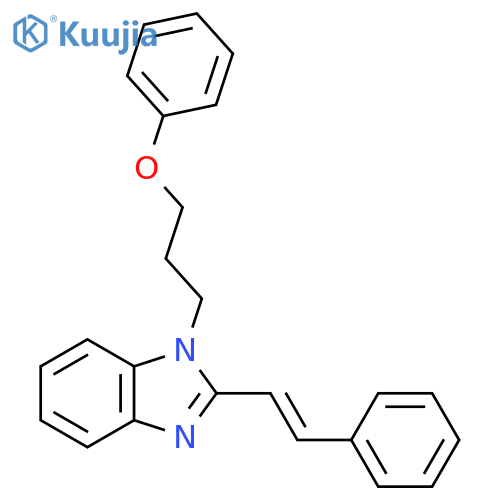 1-(3-phenoxypropyl)-2-(E)-2-phenylethenyl-1H-1,3-benzodiazole structure