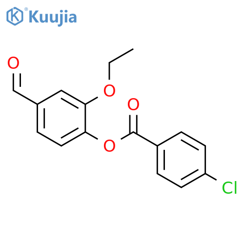 2-Ethoxy-4-formylphenyl 4-chlorobenzoate structure