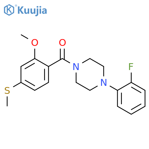 1-(2-fluorophenyl)-4-[2-methoxy-4-(methylthio)benzoyl]piperazine structure